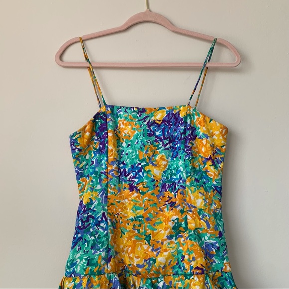 Susan Freis Vintage 80s Ruffle Prom Dress Size Med - Picture 2 of 8